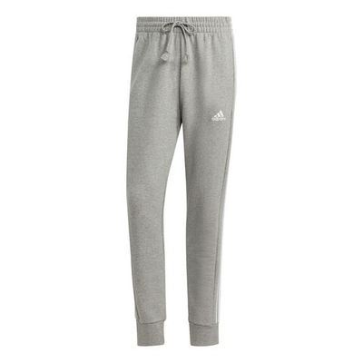 Мужские теннисные штаны adidas Essentials French Terry Tapered Cuff 3-Stripes Training Pants Men - Lightgrey, White