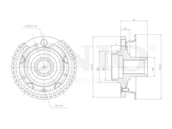 Ступица передняя (с ABS) UNIO HUB-20098