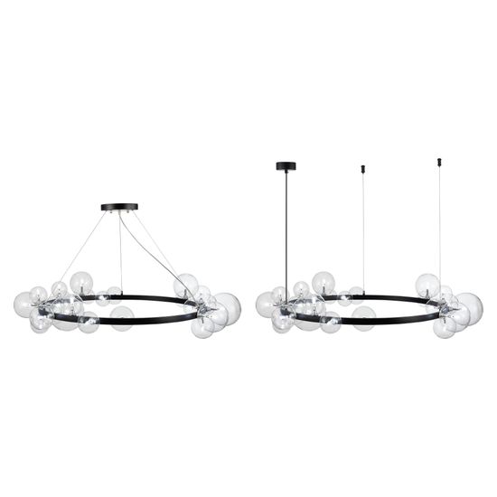 SL1165.403.24 Светильник подвесной ST-Luce Черный/Прозрачный G4 24*5W NECTON