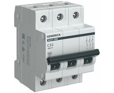 Авт. выкл. ВА47-29М 3P 63А 4,5кА C GENERICA