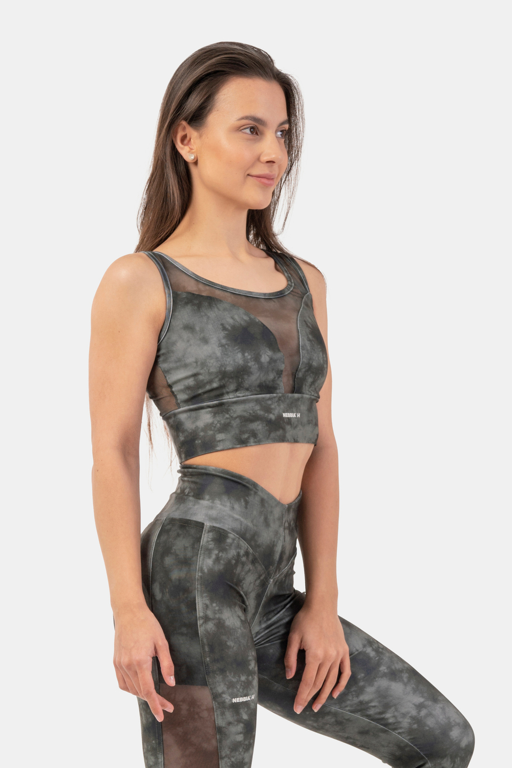 Топ NEBBIA ECO Mesh Sports Bra “Breathe” 411 Camo green