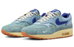 Nike Air Max 1 PRM comfortable denim two-layer suede leather non-slip wear-resistant lightweight low-cut casual running shoes for men and women the same blue