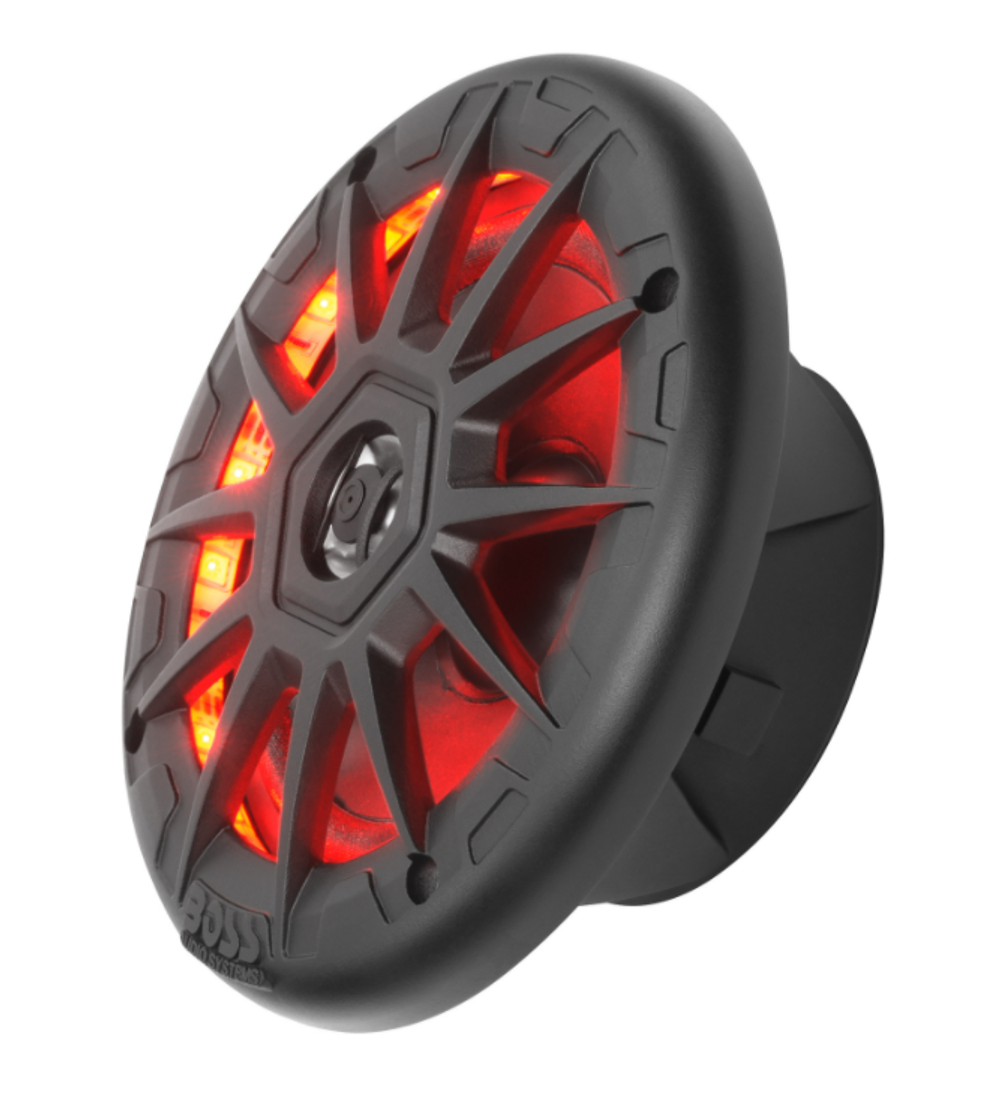 Динамики Boss морские 200W 5,25" с RGB подсветкой (2 шт., черные)