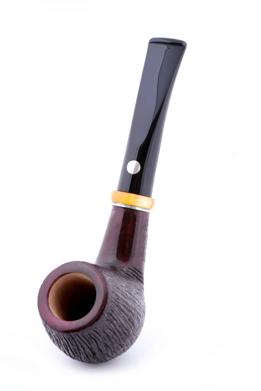 Трубка Mastro De Paja Pettinata Classica с цветным кольцом, M451-5