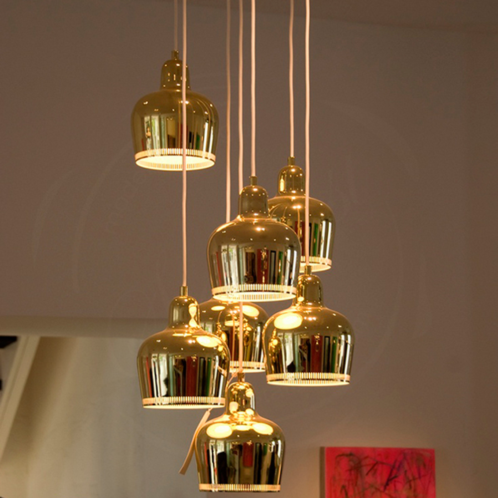 Pendant design lamp A330S Golden Bell by Artek (Gold)