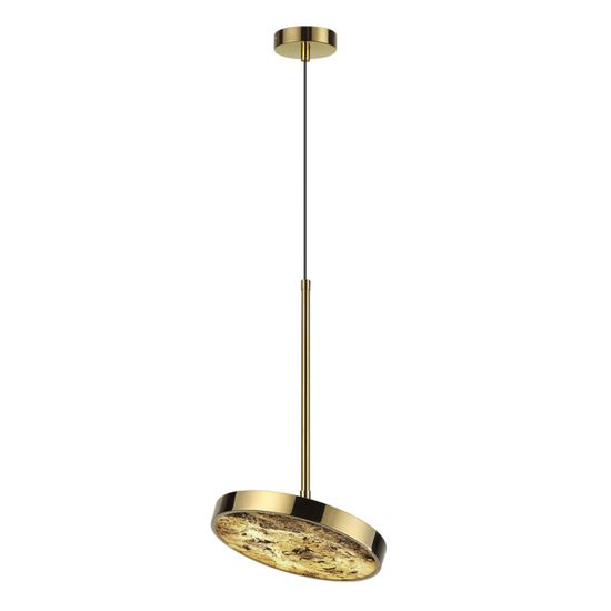 5079/15L L-VISION ODL24 208 зол./серо-бежевый/металл/натур.камень/акрил Подвес с переключ.цветов.темпер. LED 15W 3000К/4000K/6000K BERGI