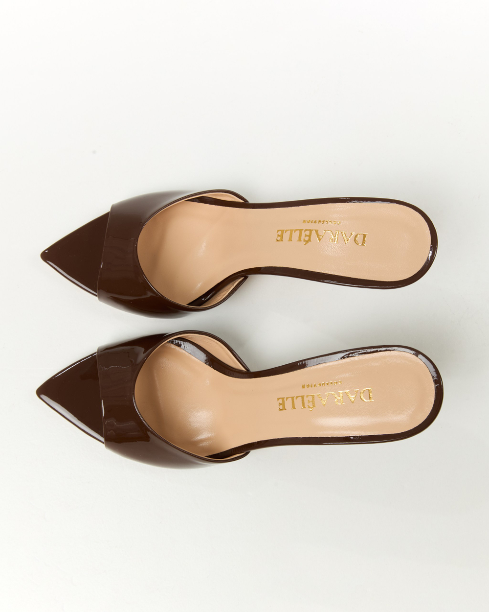 Мюли ДАНА коричневый лак
