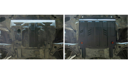 Защита картера и КПП АвтоБроня для Geely GC6 (V - 1.5) 2014-2017/Geely MK (V - 1.5) 2008-2015/Geely MK Cross (V - 1.5) 2011-2016, штампованная, сталь 1.8 мм, с крепежом, 111.01912.1