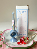 Новогодняя свеча верхушка на елку "Коробочка из детства"