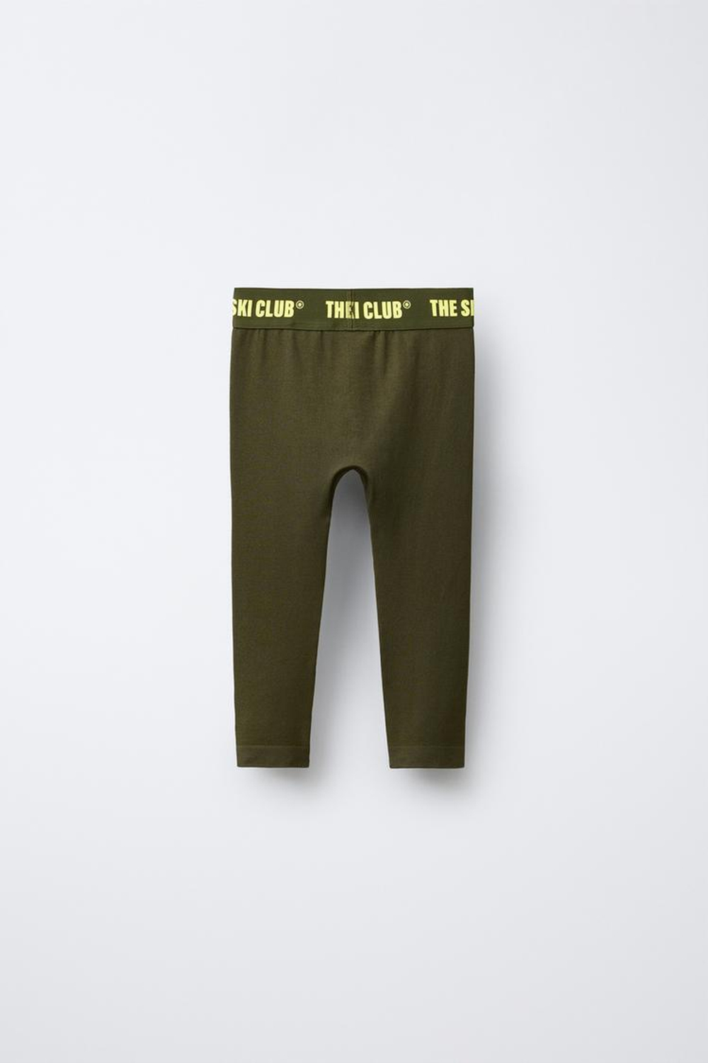 ZARA ЛЕГИНСЫ С НАДПИСЬЮ SKI COLLECTION, ХАКИ