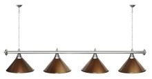 Лампа STARTBILLIARDS 4 пл. (плафоны золотые,штанга хром,фурнитура золото)