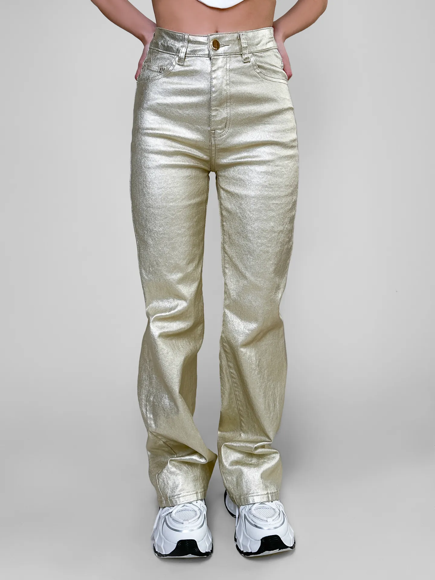 Штаны Fashion Jeans 692 широкие однотонные с напылением