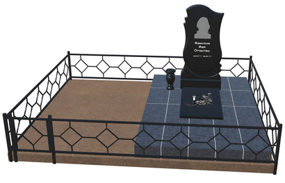 Готовое ритуальное сооружение 1,5м*2,4м (под ключ)