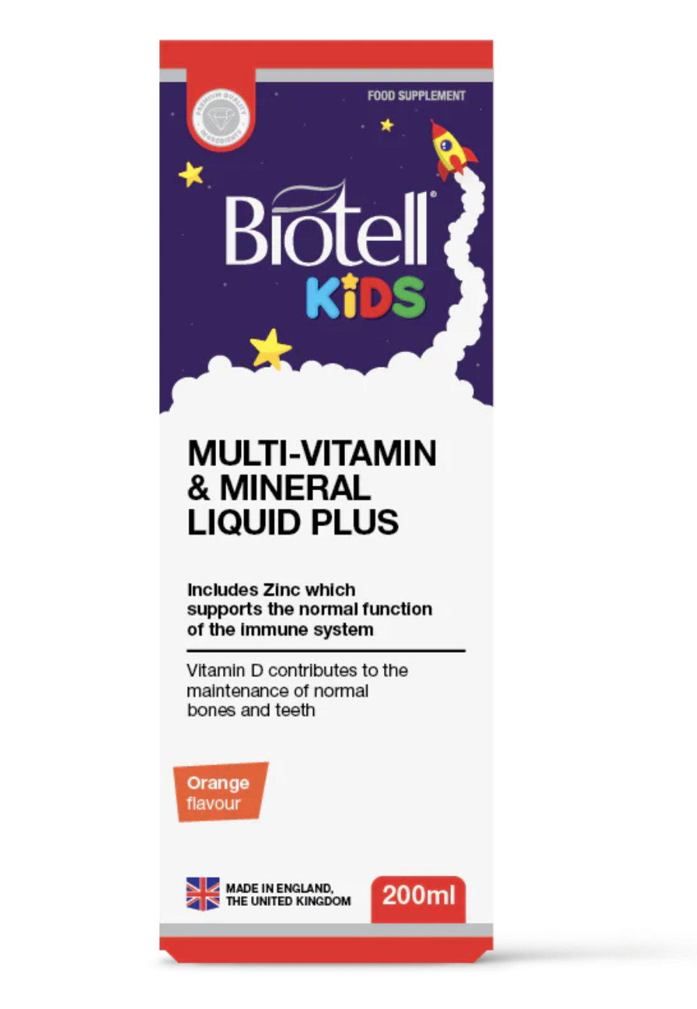 BioTell - Multi-Vitamin & Mineral Liquid Plus, 200 ml