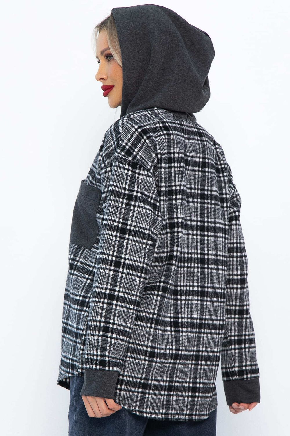 Рубашка с капюшоном Стокгольм (серая) Б14593-50М LT Collection