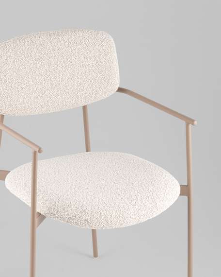 Стул с подлокотниками Talio, бежевый, бежевые ножки