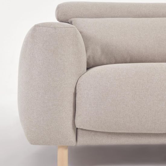 Singa 3-местный диван с правым шезлонгом бежевого цвета 296 см