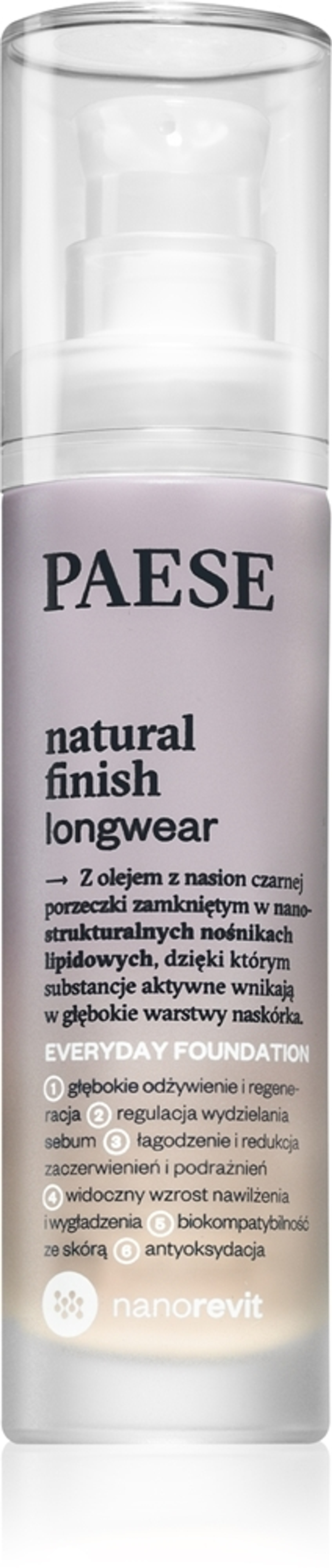 Paese Nanorevit - Долговечный тональный крем с питательным эффектом, 30 ml
