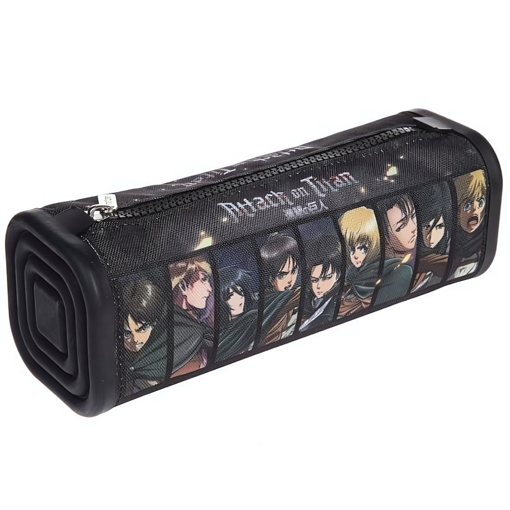 Пенал 200х70х70мм на молнии мягкий "Атака Титанов.Сезон 1-3" (Хатбер)