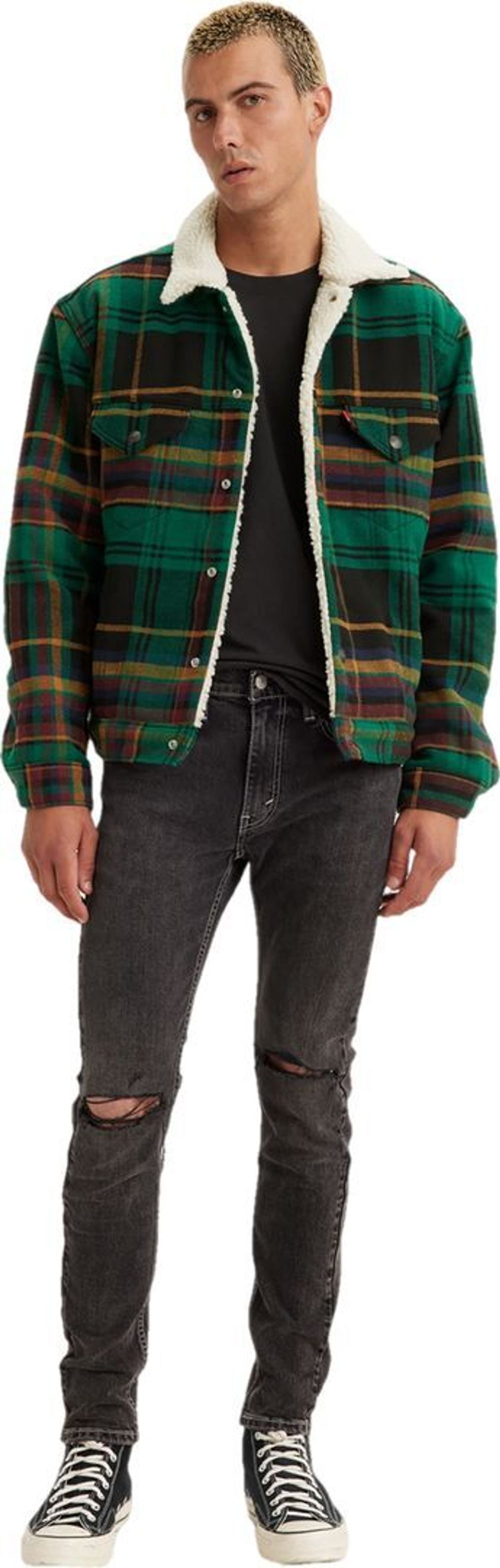 Джинсы Levis 519 Levi's Original EXT SKINNY HI-BALLB BLACKS т.серый