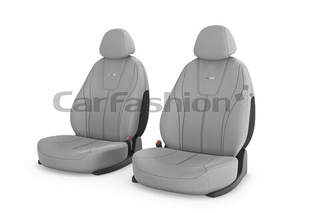 Чехлы на перед сидения (2шт) CarFashion «DOUGLAS FRONT» 21040 - Трикотаж -св.серый/св.серый/св.серый
