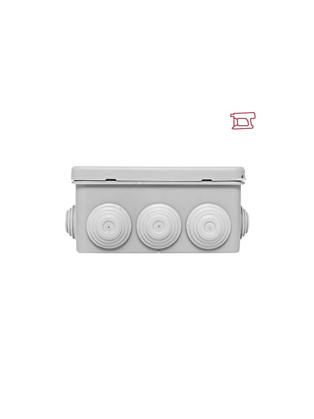 Коробка распределительная КМР-030-014 100х100х50 IP55 с крышкой для прямого монтажа 10 мембранных вводов сер. EKF plc-kmr-030-014