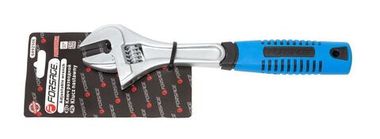 Ключ разводной с прорезиненной рукояткой 12''-300мм (захват 35мм), на блистере Forsage F-649300E