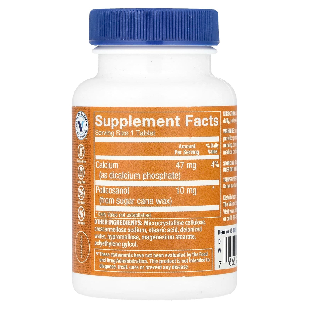 The Vitamin Shoppe, Поликозанол, 120 таблеток