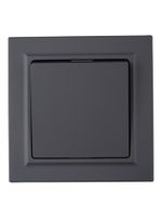 BRITE Выключатель 1-клавишный 10А в сборе ВСР10-1-0-БрГ графит IEK