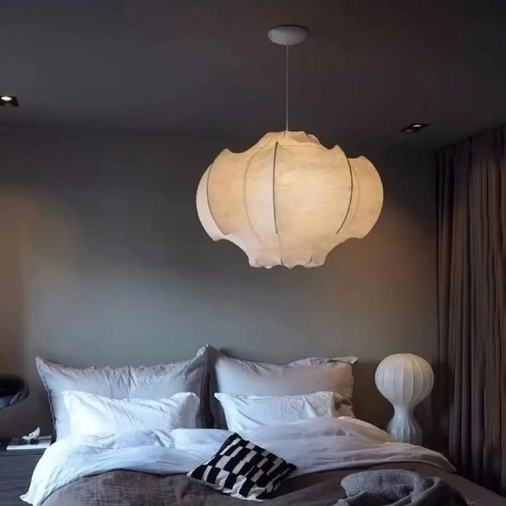 Люстра из перетянутого шелка 🤍