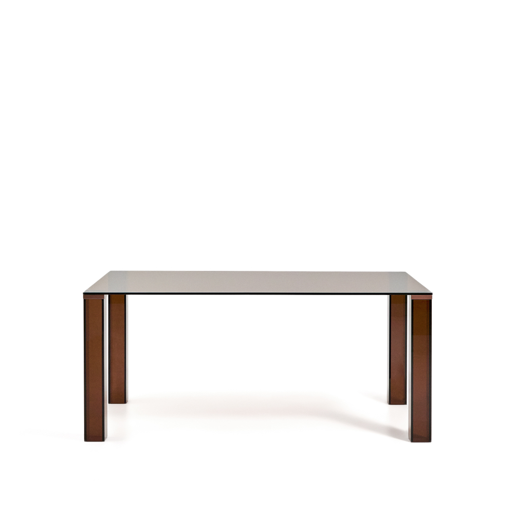 Стол Adularia из коричневого закаленного стекла 160 x 90 см