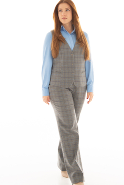 Брюки женские 4730з, клетка #406Км024730з