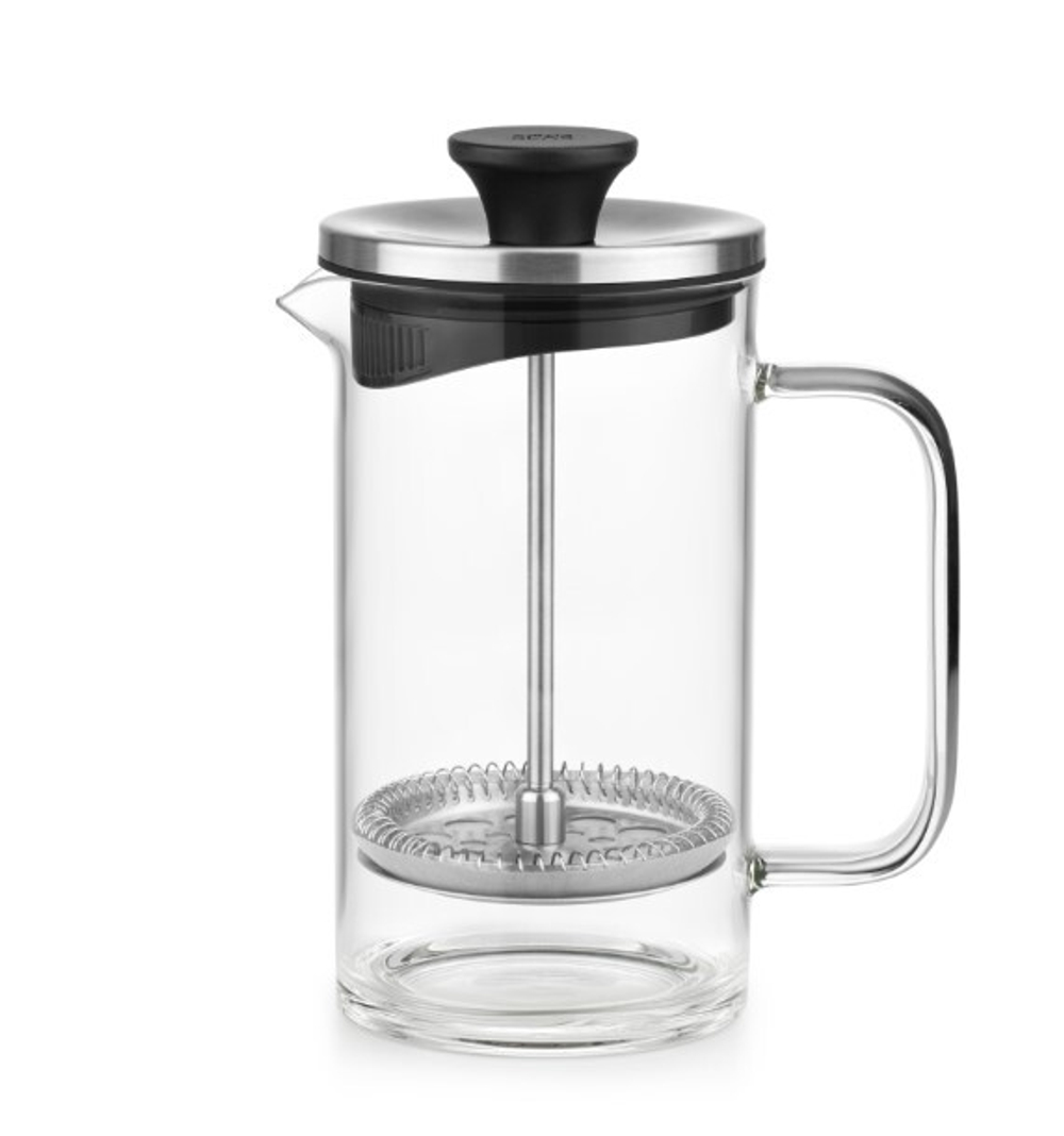 213045 Чайник френч-пресс SAMADoyo "F-125" 360мл, стекло/металл