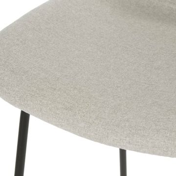 Полубарный стул Neo металлический каркас, сиденье из серой ткани 