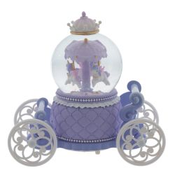 GAEM Фигурка декоративная "Карусель" в стекл шаре (муз, подсвет, вьюга, 2xAAA н/п), D8 см, L17 W9 H17 см