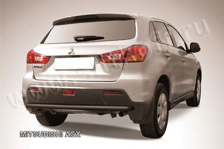 Защита заднего бампера (нержавейка) Mitsubishi ASX (2010-2013) d57 (черный)
