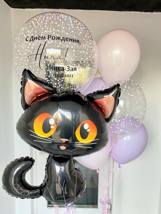 Набор воздушных шаров Котенок черный №2246