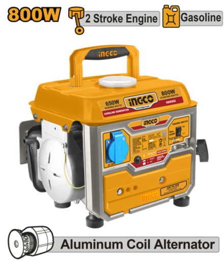 Генератор бензиновый INGCO GE8002 0,8 кВт 220 В