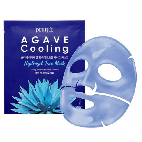 Охлаждающая гидрогелевая маска с экстрактом агавы Petitfee Agave Cooling Hydrogel Face Mask, 32г*1шт