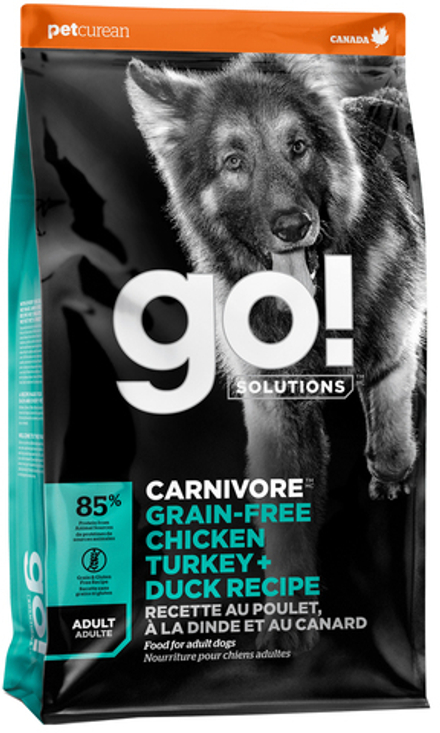 Go! 9.98кг Carnivore Сухой корм для собак всех пород 4 вида мяса: Индейка, Курица, Лосось, Утка