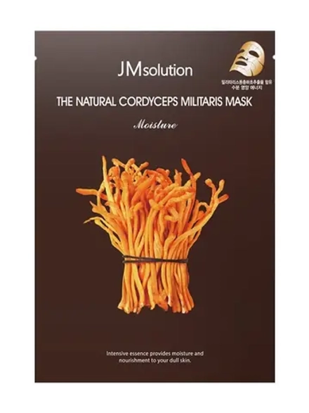 JMSOLUTION - МАСКА ТКАНЕВАЯ ДЛЯ ЛИЦА С ЭКСТРАКТОМ КОРДИЦЕПСА THE NATURAL CORDYCEPS MILITARIS MASK MOISTURE, 30 МЛ