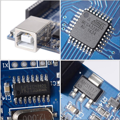 Микрокомпьютер Arduino UNO ATMEGA328P-PU