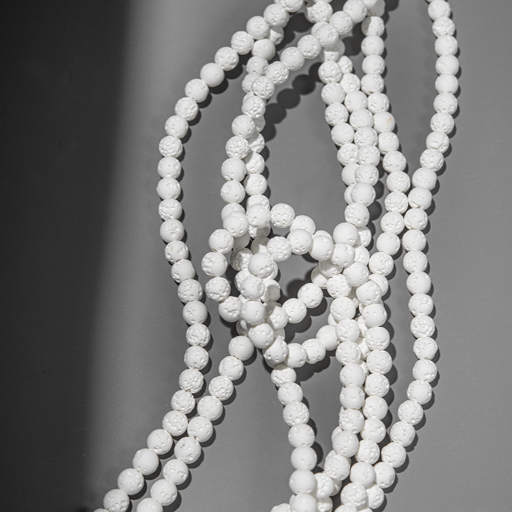 Лава вулканическая белая (имитация), 6,5мм, шар