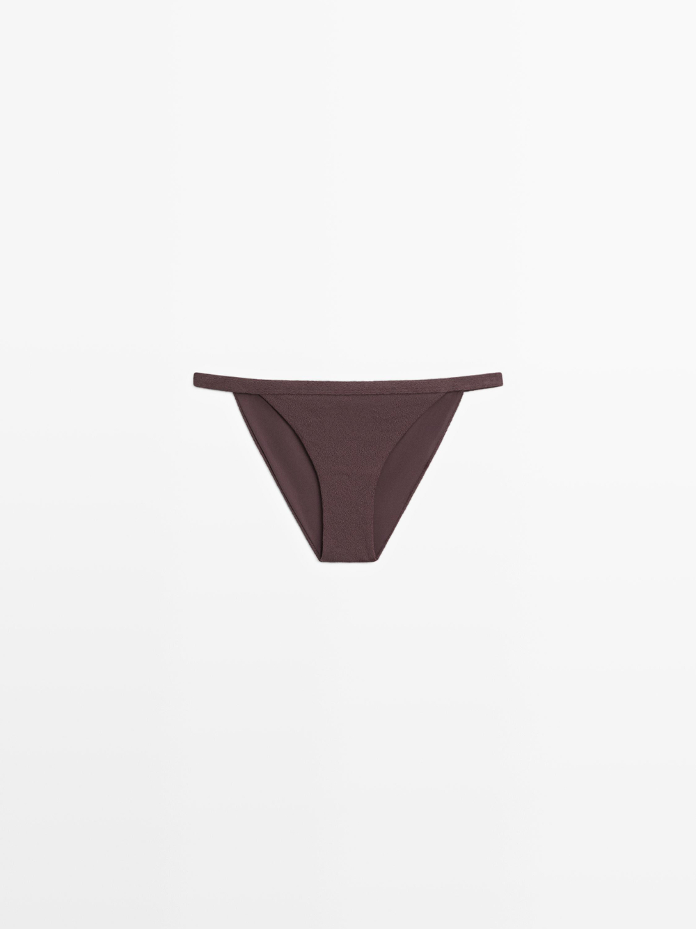 Massimo Dutti Плавки бикини из рельефной ткани, коричневый