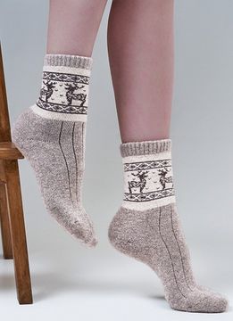 Носки из 100% монгольской шерсти Серые