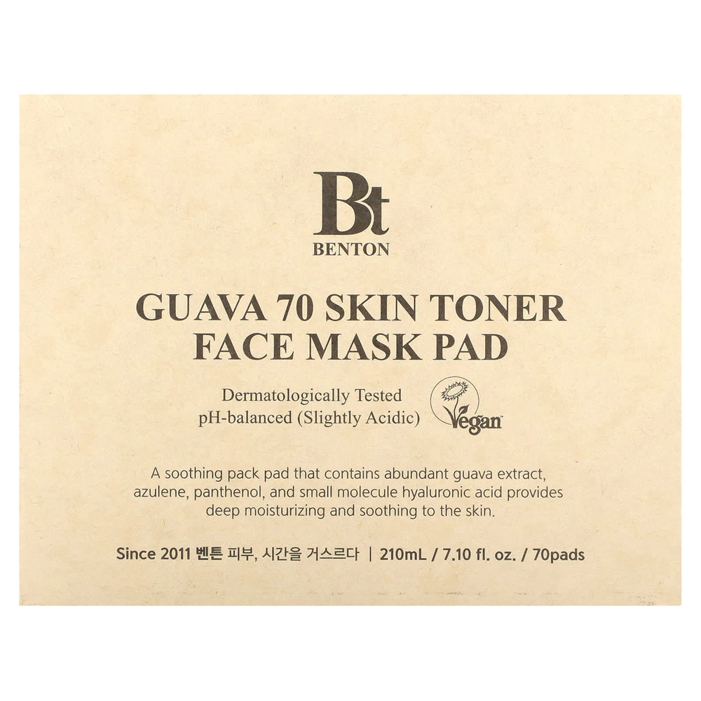 Benton, Guava 70 Skin Toner Face Beauty Mask Pad, 70 подушек, 210 мл (7,1 жидк. унц.)