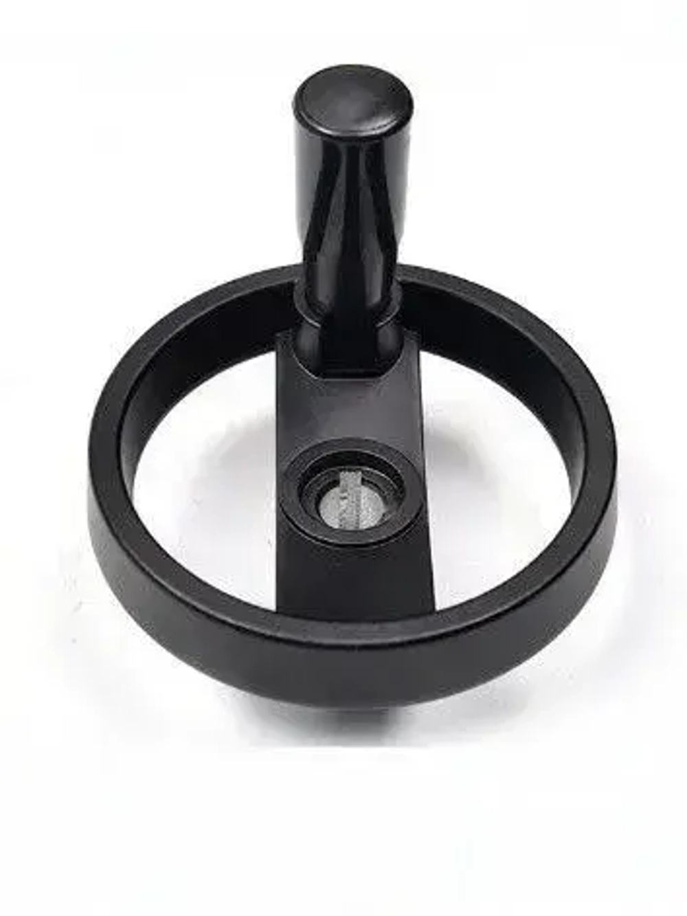 Маховик алюм 200х20х6мм (Dxdxb) с 2-мя спицами, цельнолитой, с откид ручкой