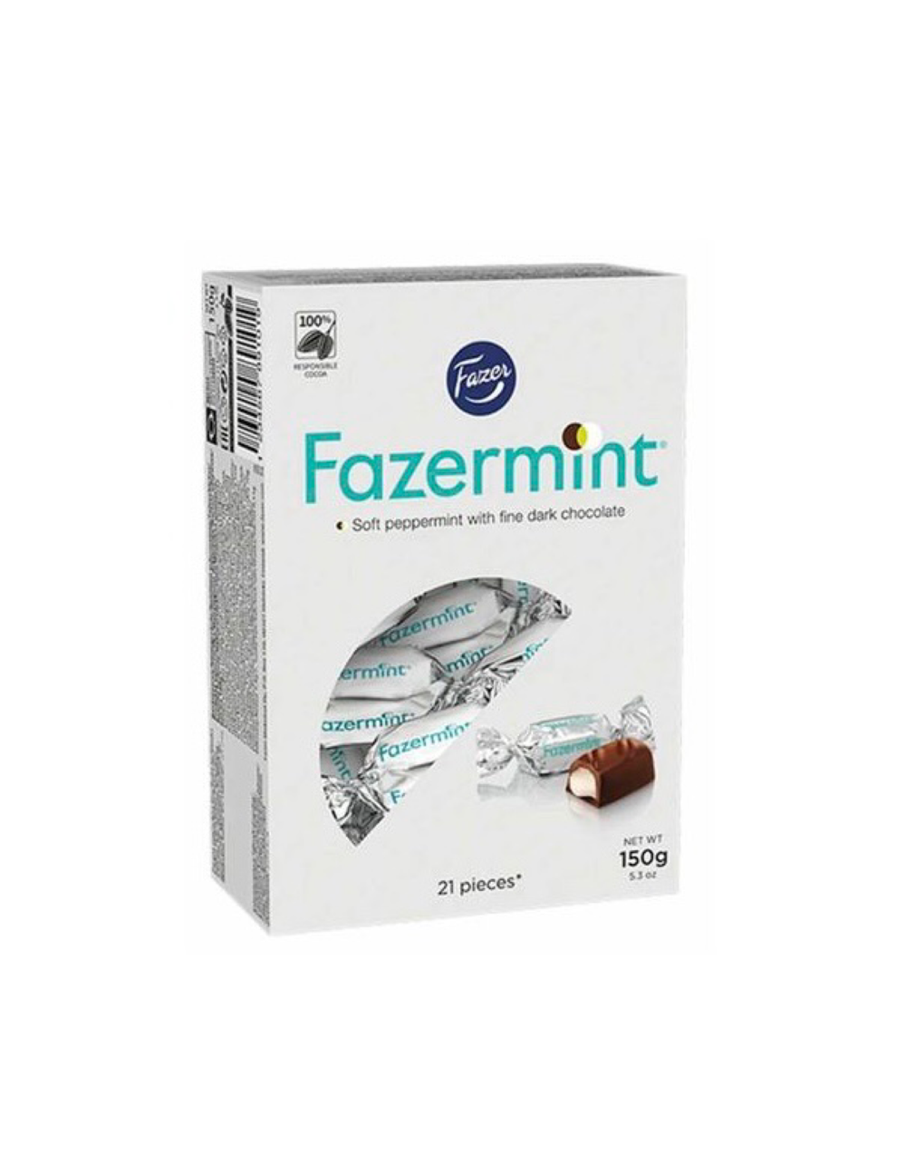 Шоколадные конфеты Fazermint с мягкой мятной начинкой 150 г