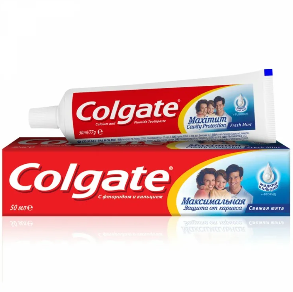Colgate Паста зубная Максимальная защита от кариеса, Свежая мята, 50 мл
