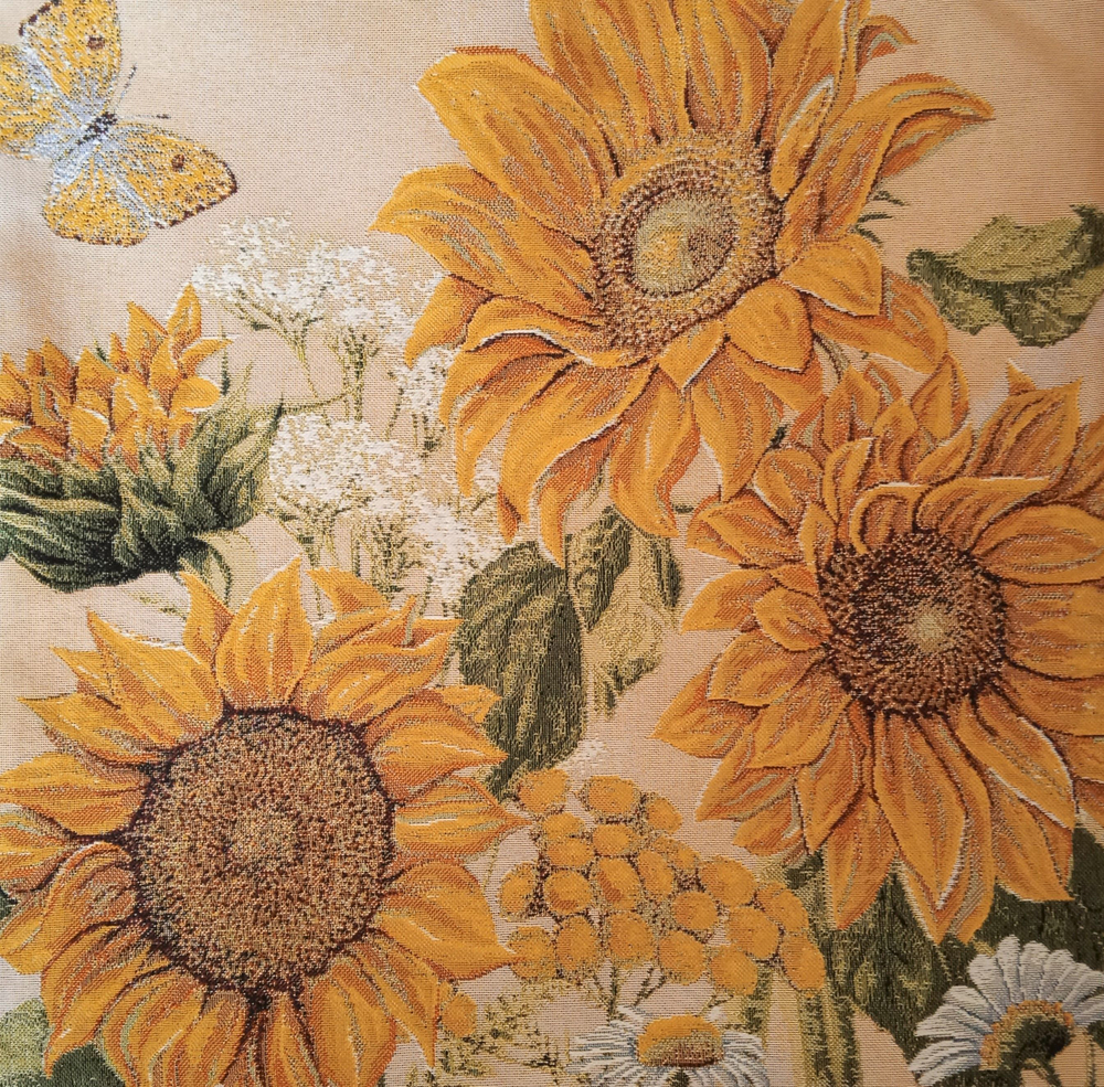 Набор гобеленовых чехлов на декоративные подушки Подсолнухи триптих 47х47 3 шт